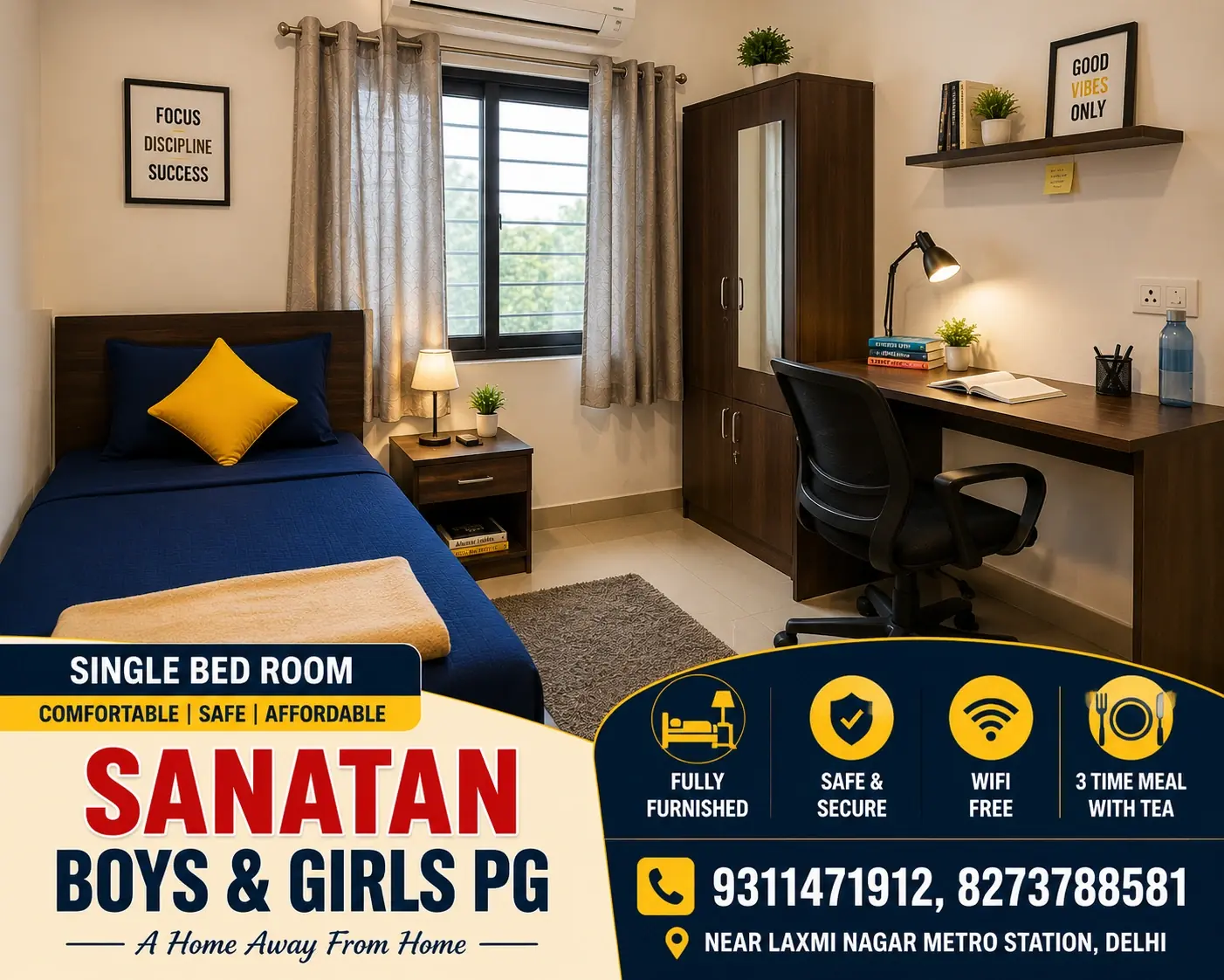 Comfortable PG Room